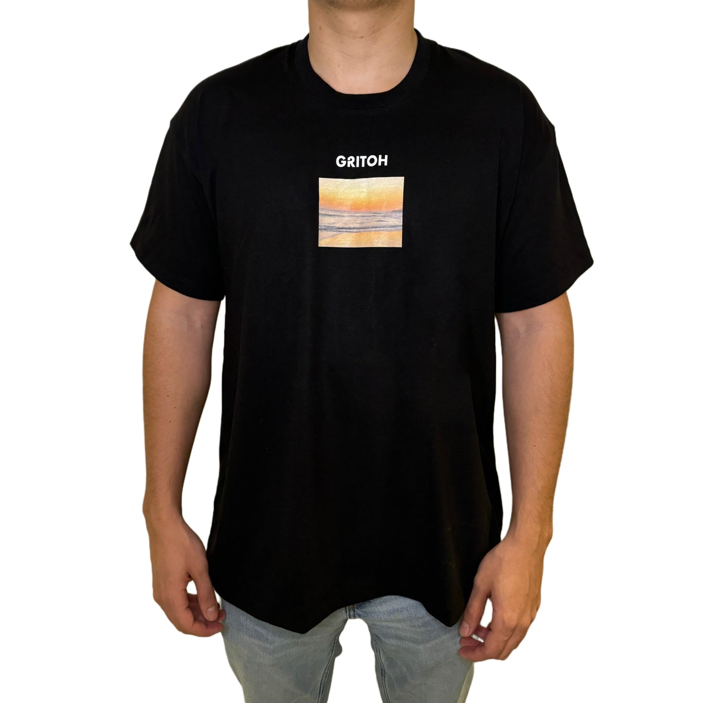Playera oversized atardecer