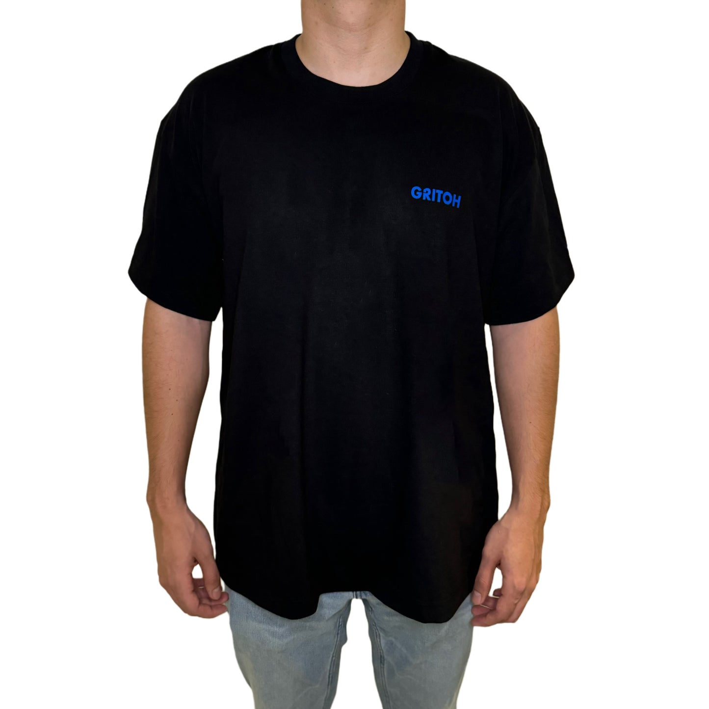 Playera oversized negra logo